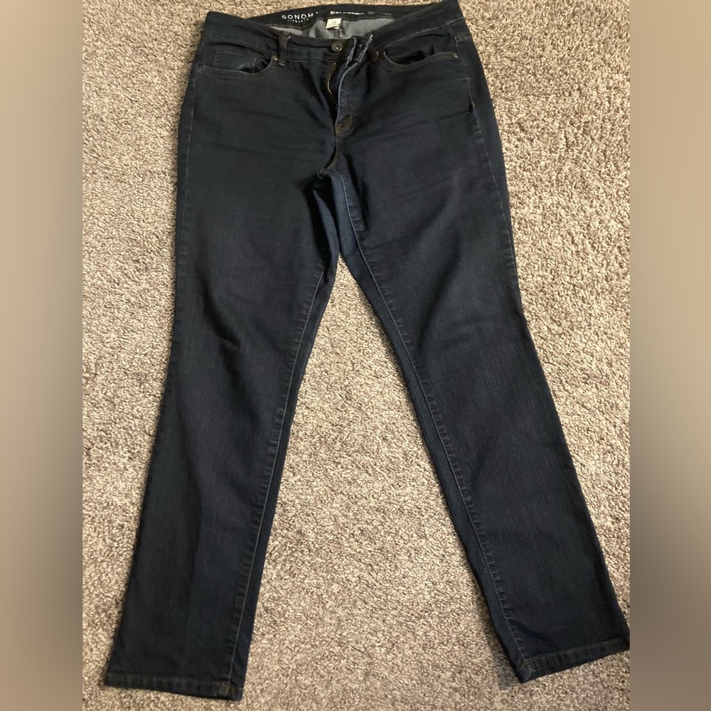 Blue jeans in good condition.